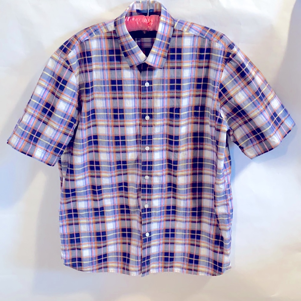 Toscanini Men’s Plaid Short Sleeve Woven Shirt